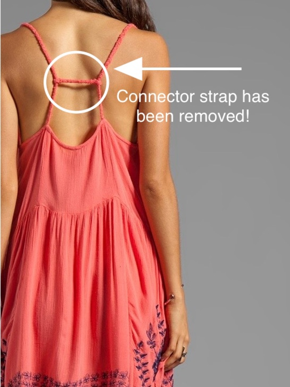 Free People Meadows Medallion Slip Dress Strawberry Combo size Large *Altered* - Picture 2 of 6